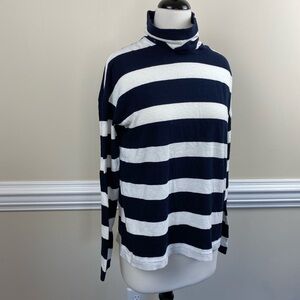 4/$25 Women’s J. Crew Navy & White Turtleneck
